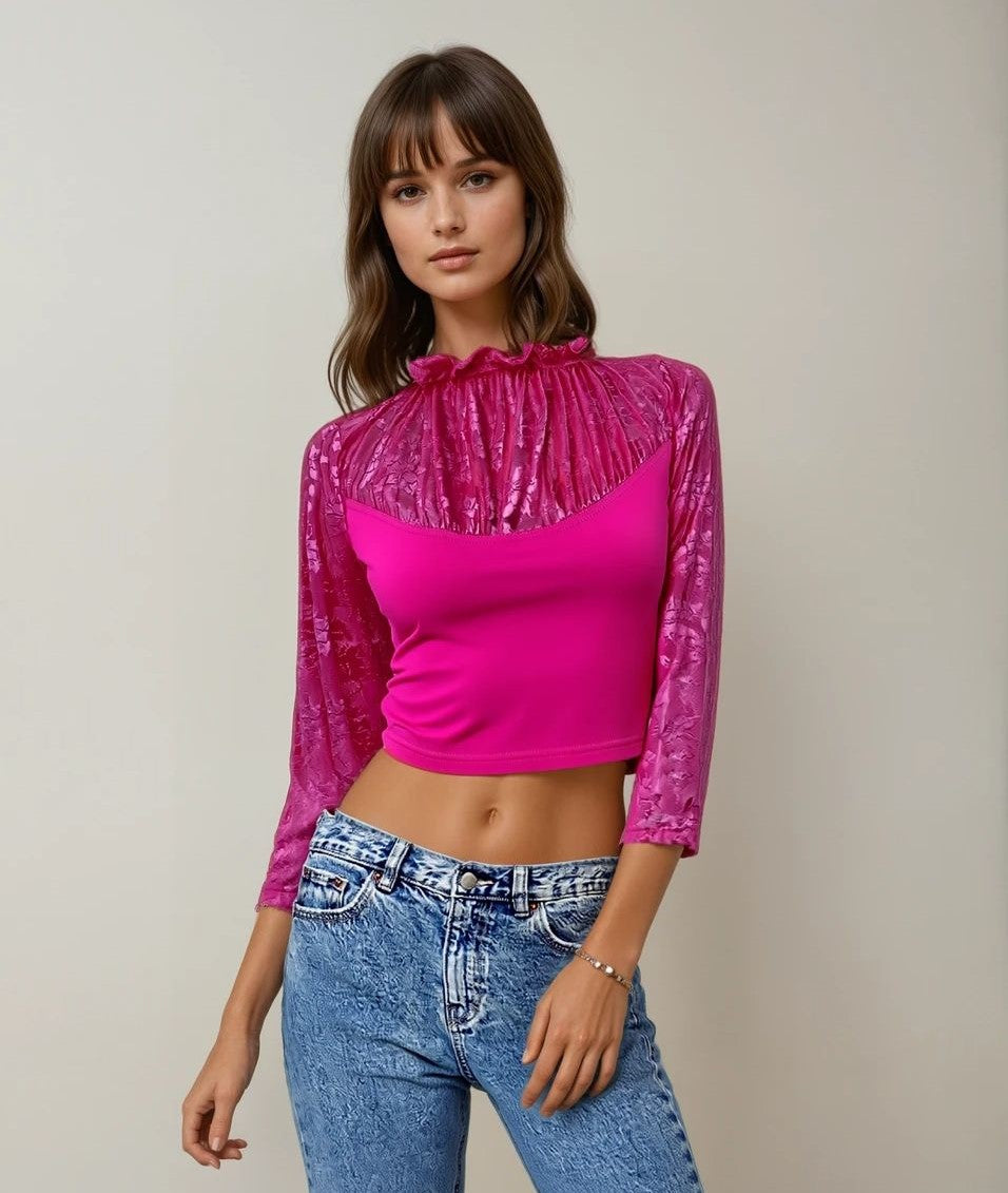Dreamy Blush Pink Lycra Blouse