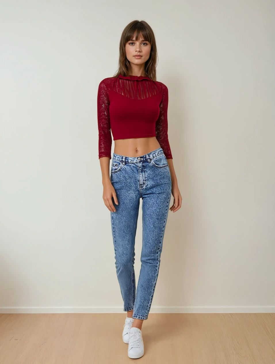 Maroon Lycra Blouse