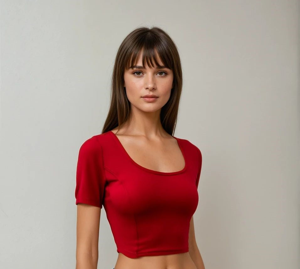 Maroon Shimmer Lycra Blouse