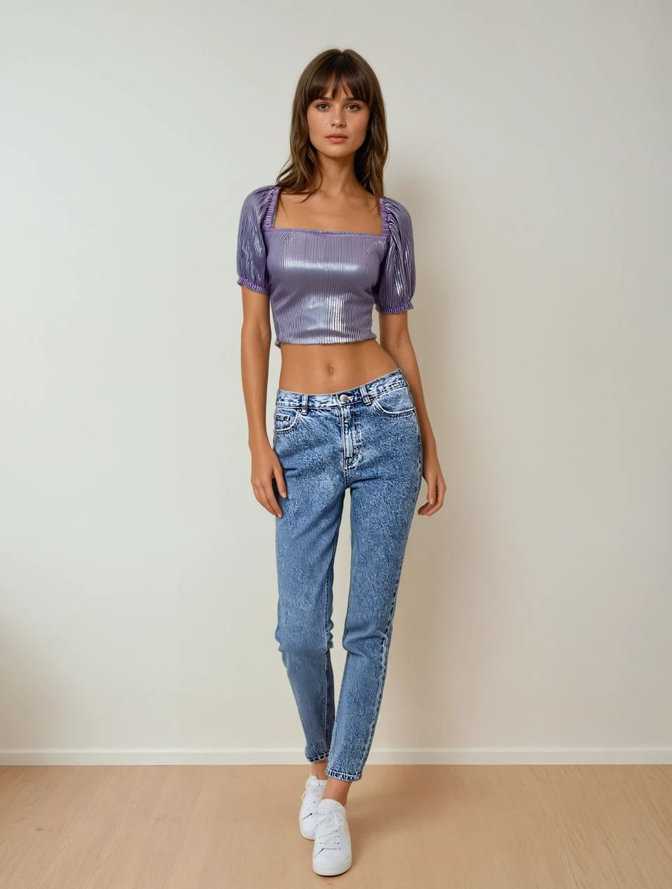 Lilac Lycra Blouse