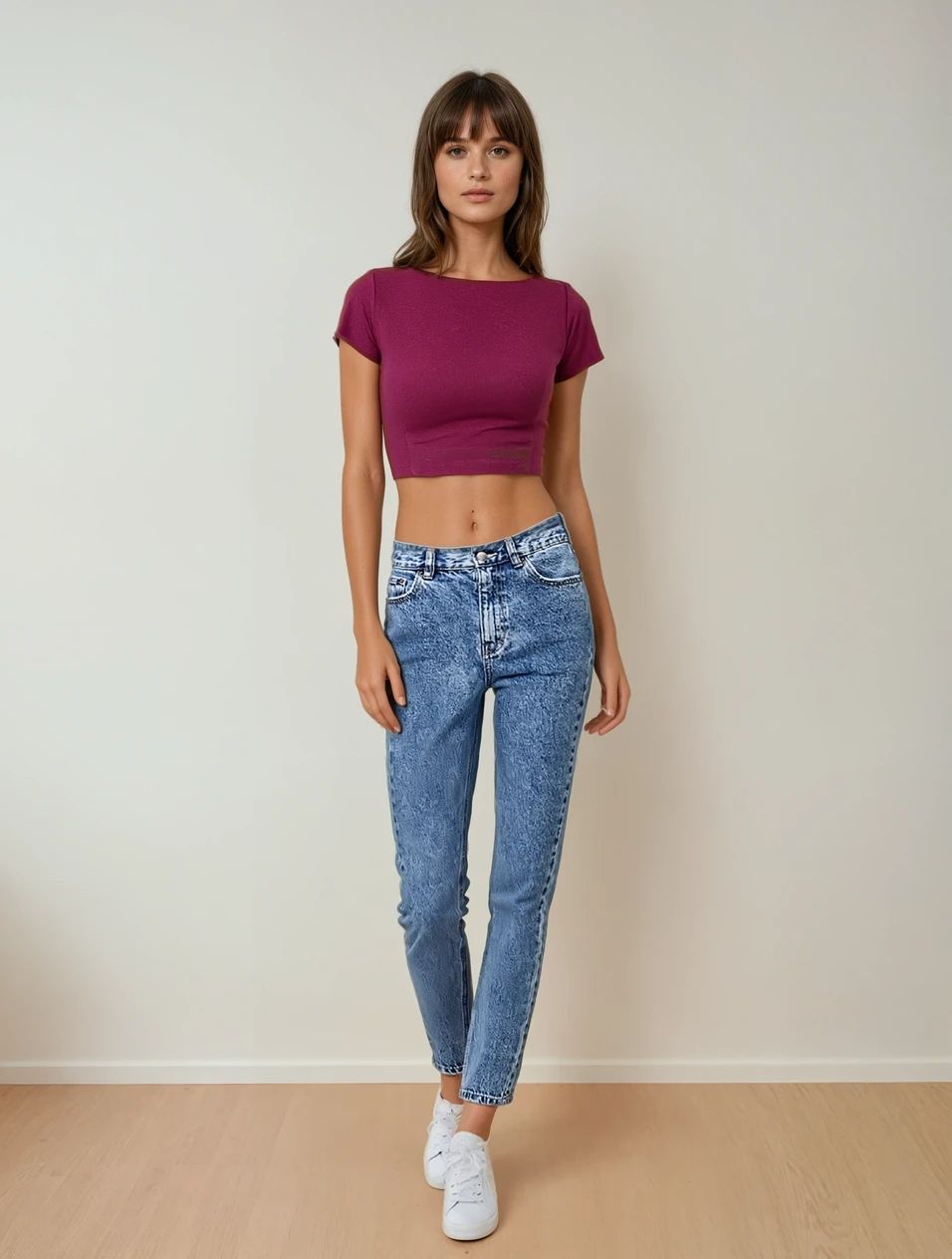 Mauve Shimmer Lycra Blouse