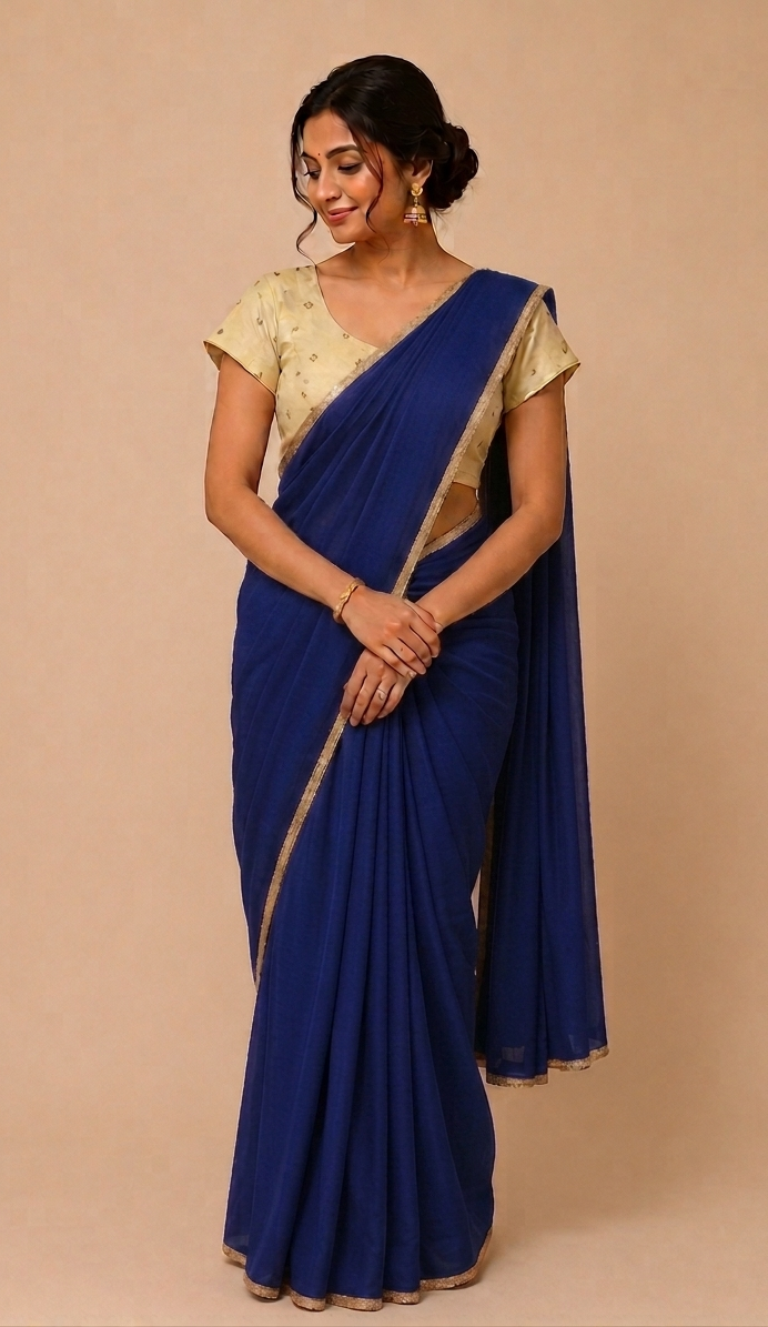 Red Modal Satin saree with Banaras Tissue Blouse