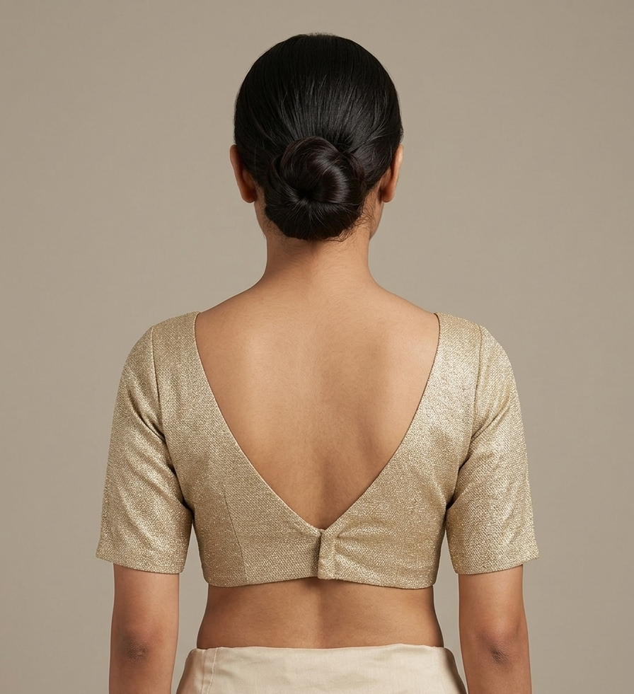 Gold Shimmer Lycra Blouse
