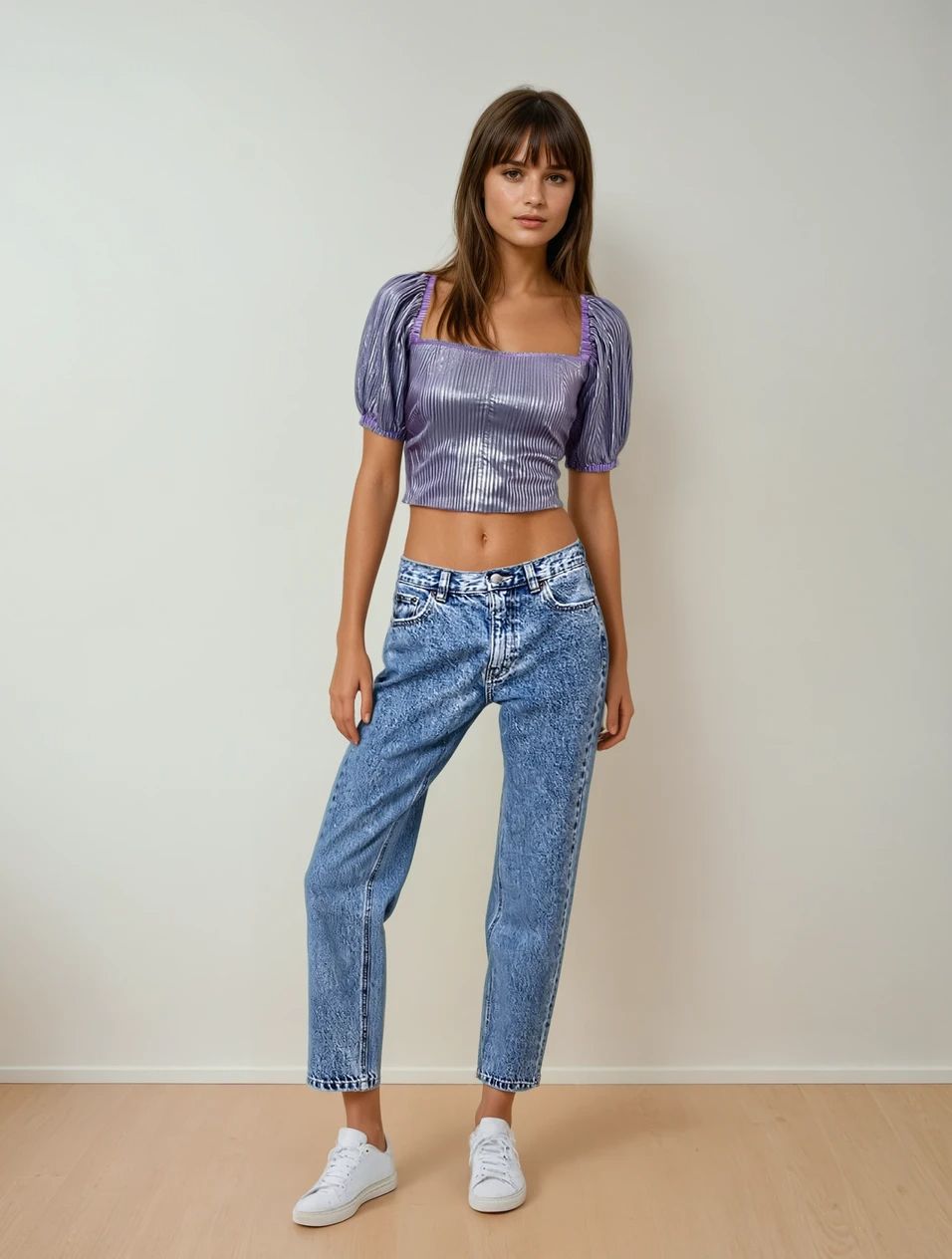 Lilac Lycra Blouse