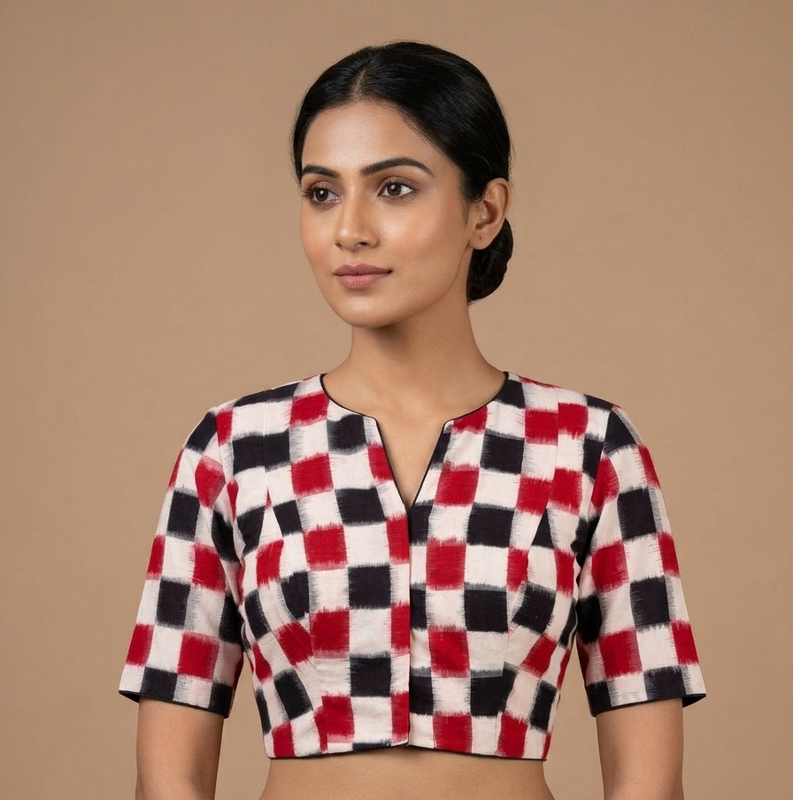Double Ikkat Blouse