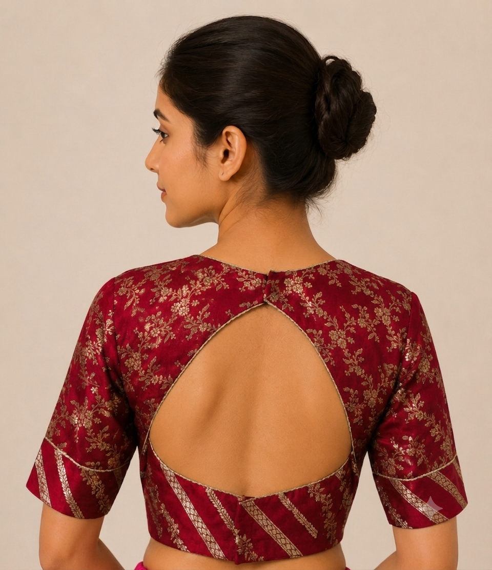 Maharani Style Brocade Blouse for festive and wedding wear