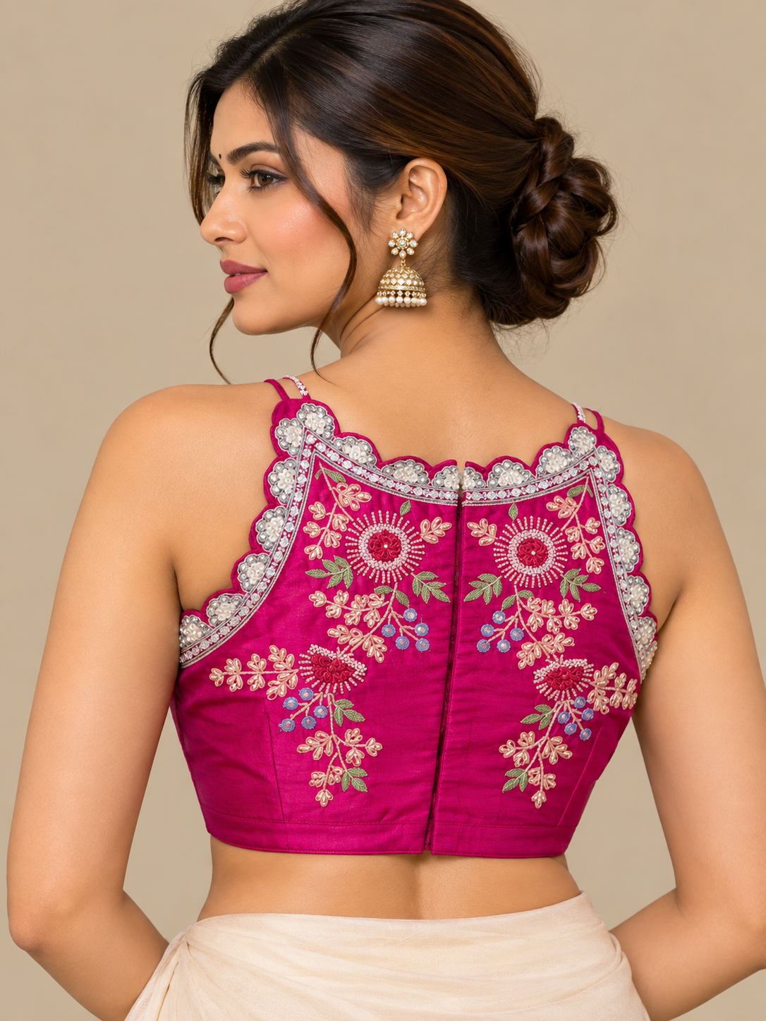 The Gulabi Gulnaar Halter Blouse