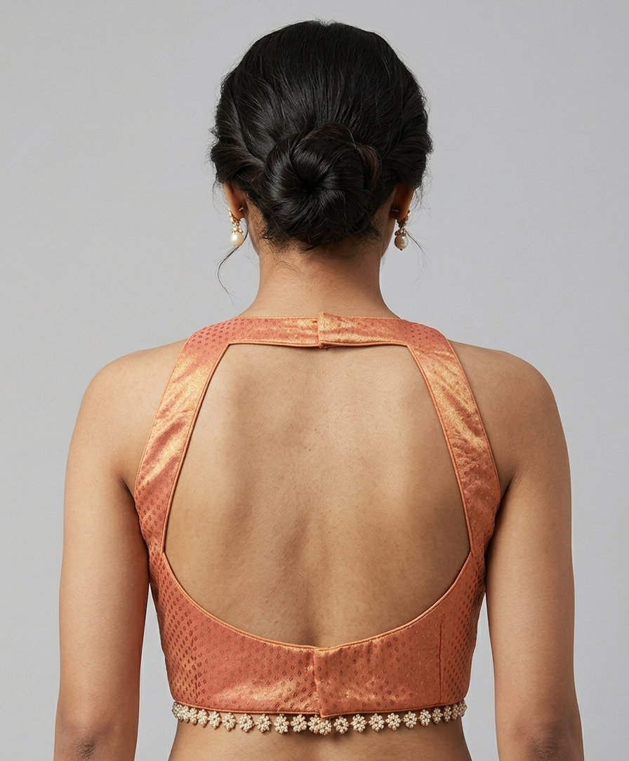 Pink Tissue Halter Neck blouse