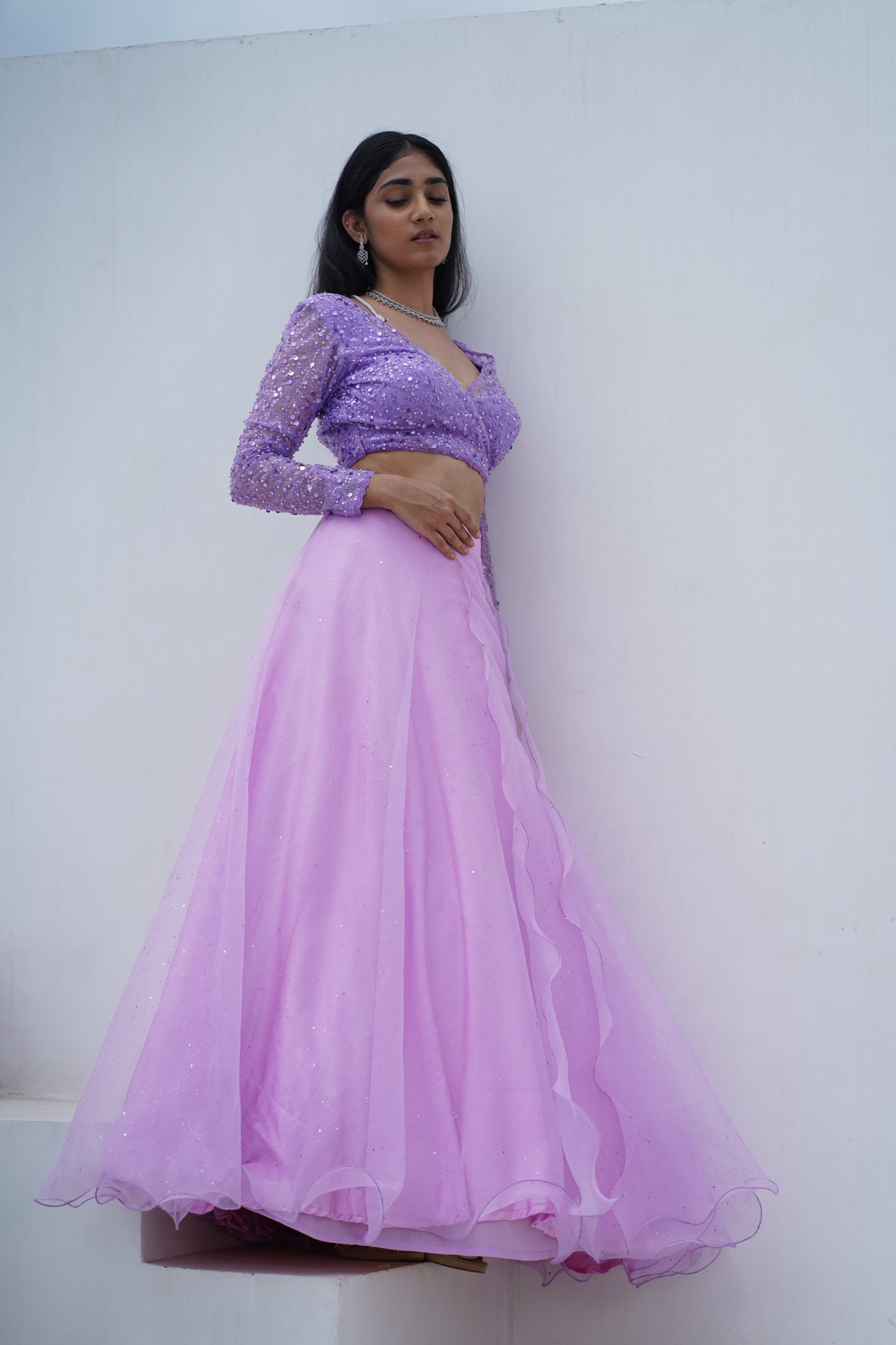 Lilac Skirt and Crop Top