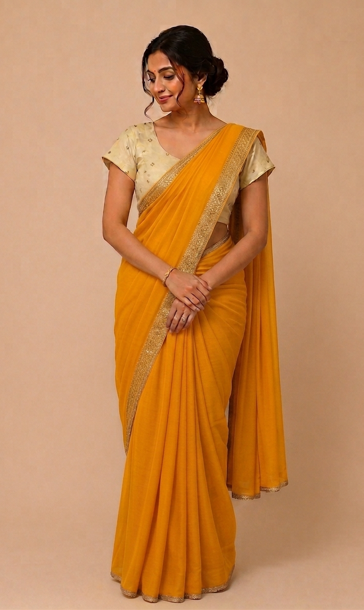 Red Modal Satin saree with Banaras Tissue Blouse