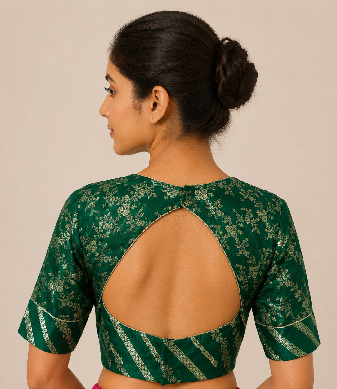 Maharani Style Brocade Blouse for festive and wedding wear