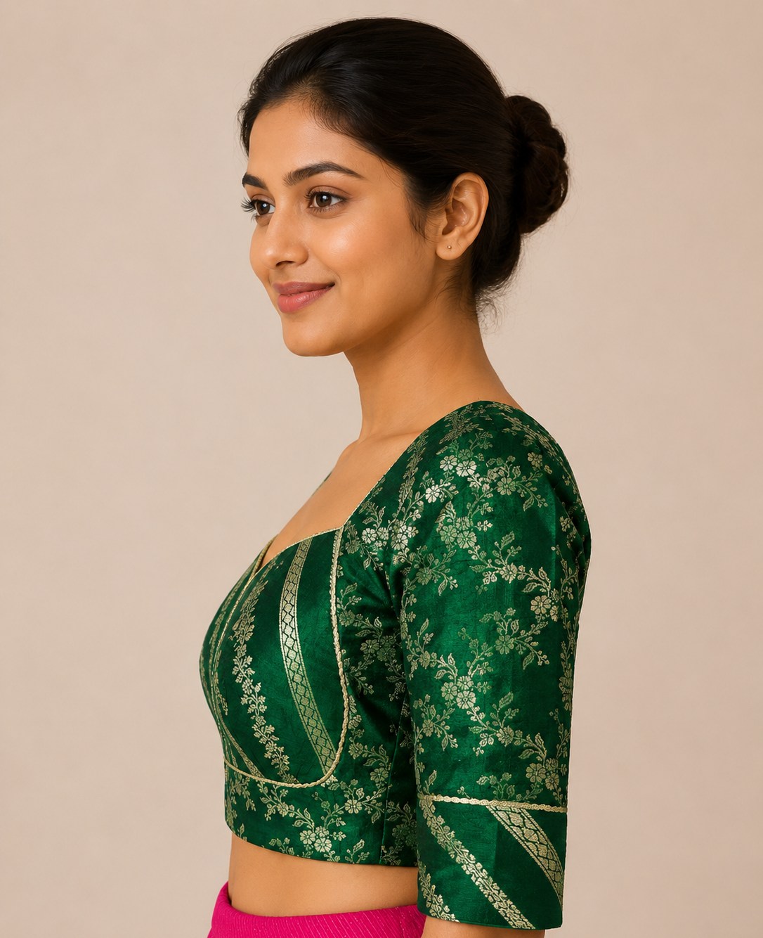 Maharani Style Brocade Blouse for festive and wedding wear