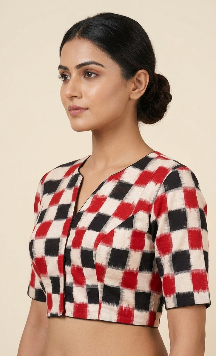 Double Ikkat Blouse