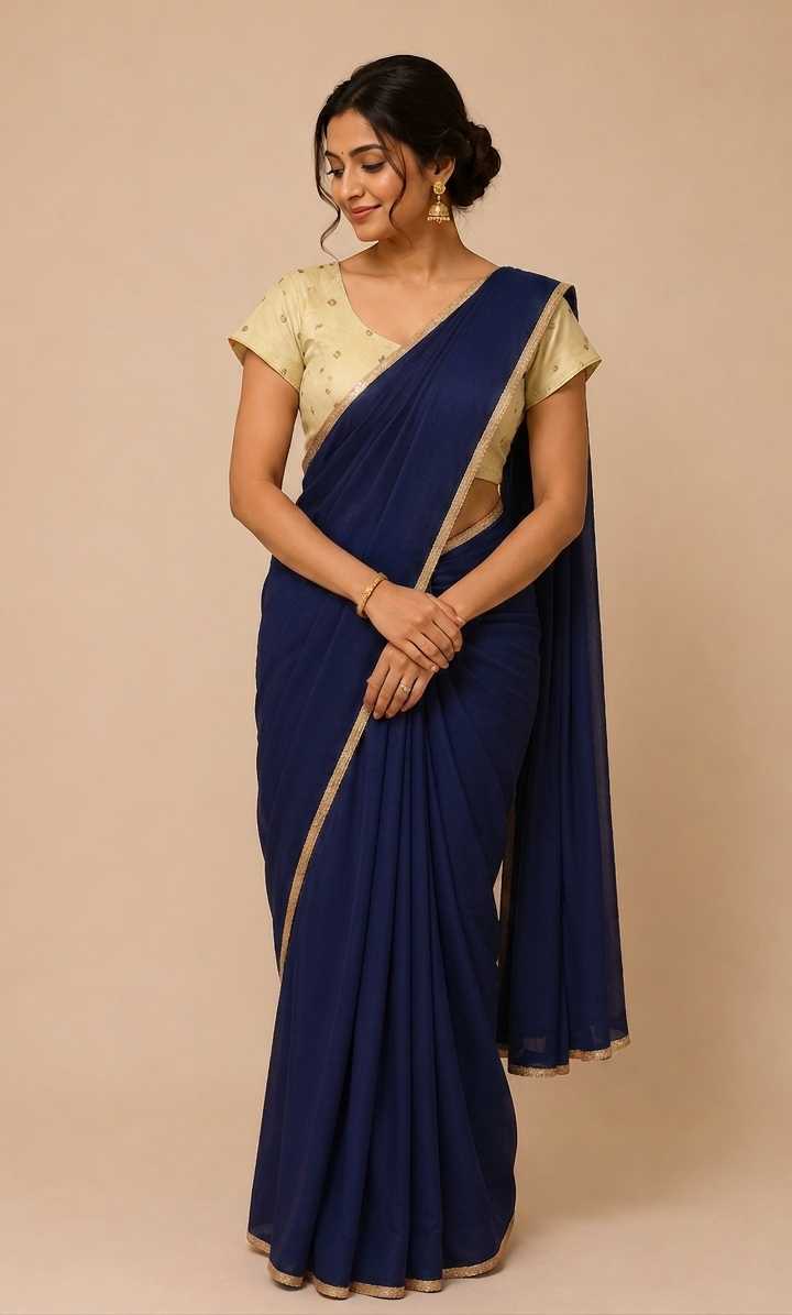 Red Modal Satin saree with Banaras Tissue Blouse