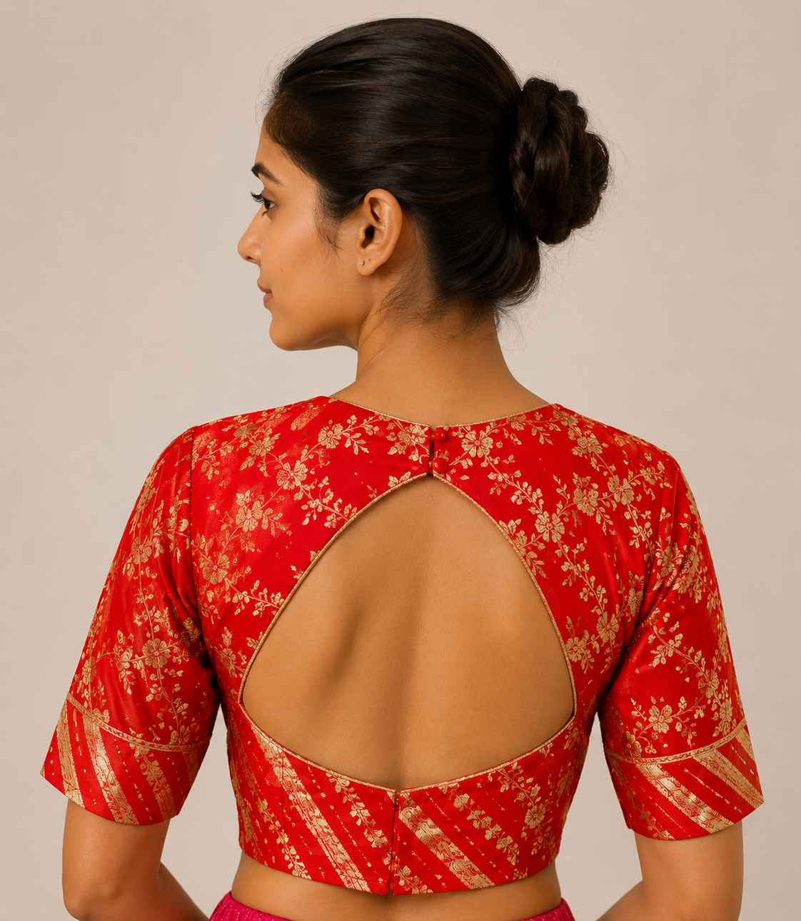 Maharani Style Brocade Blouse for festive and wedding wear