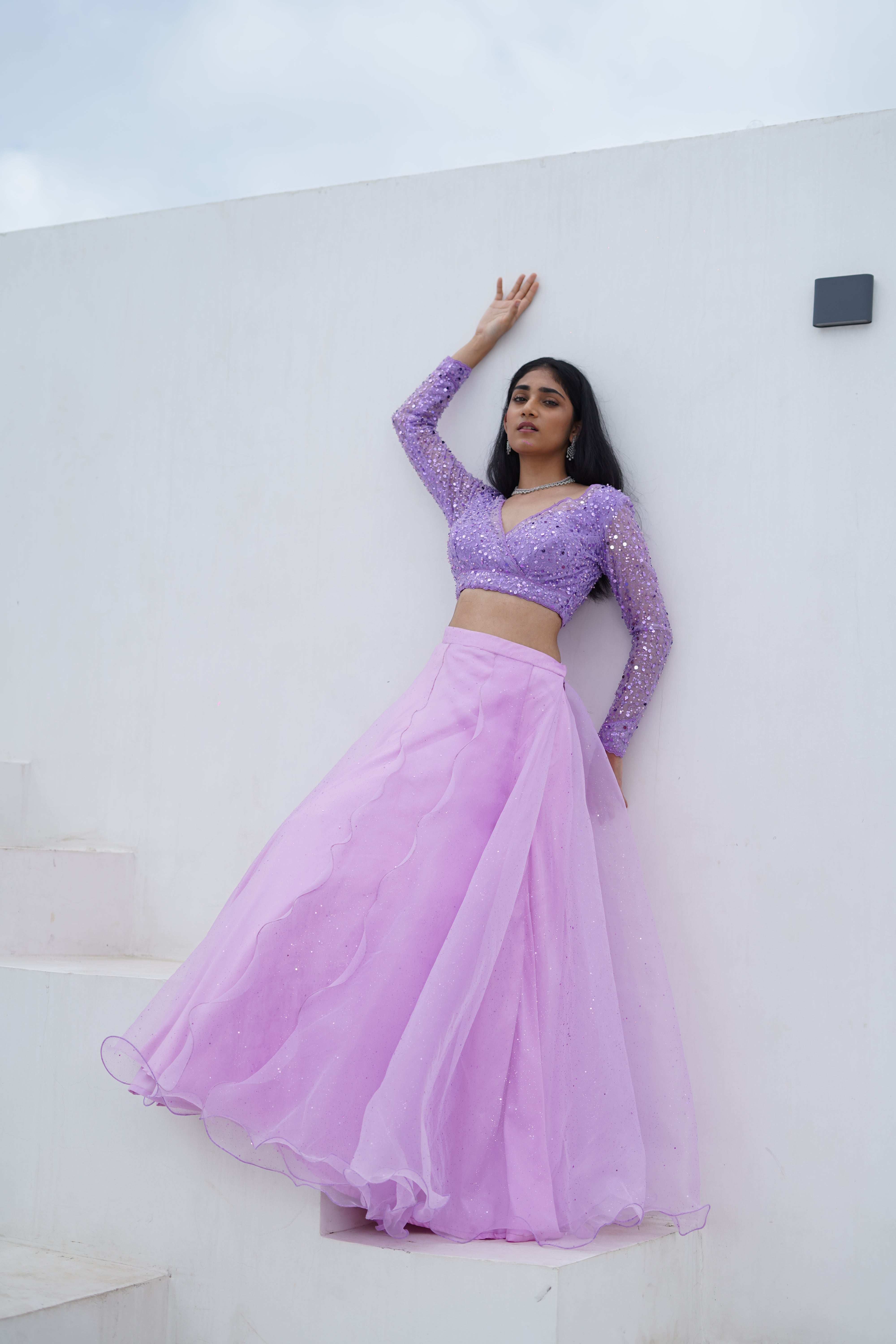 Lilac Skirt and Crop Top