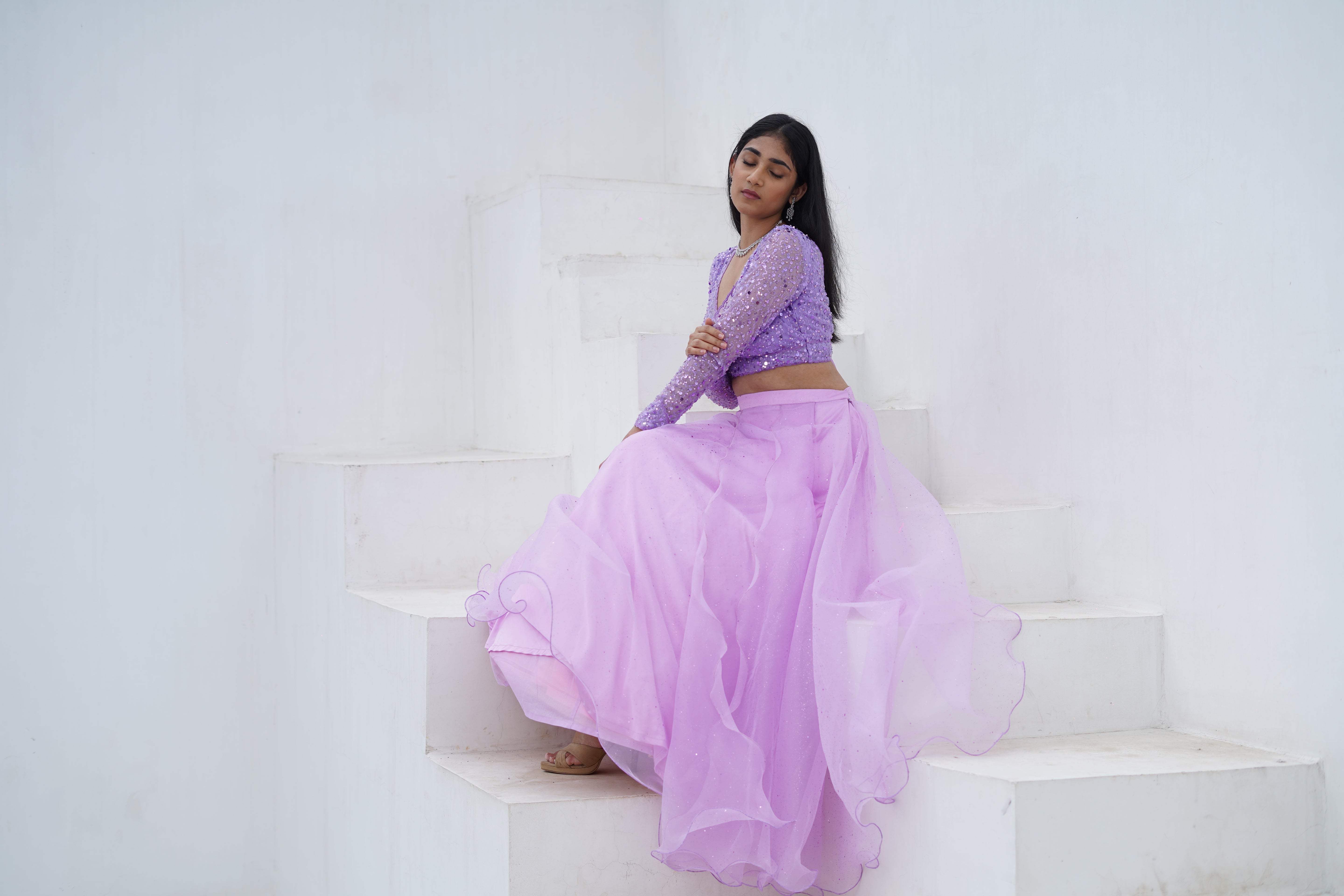 Lilac Skirt and Crop Top