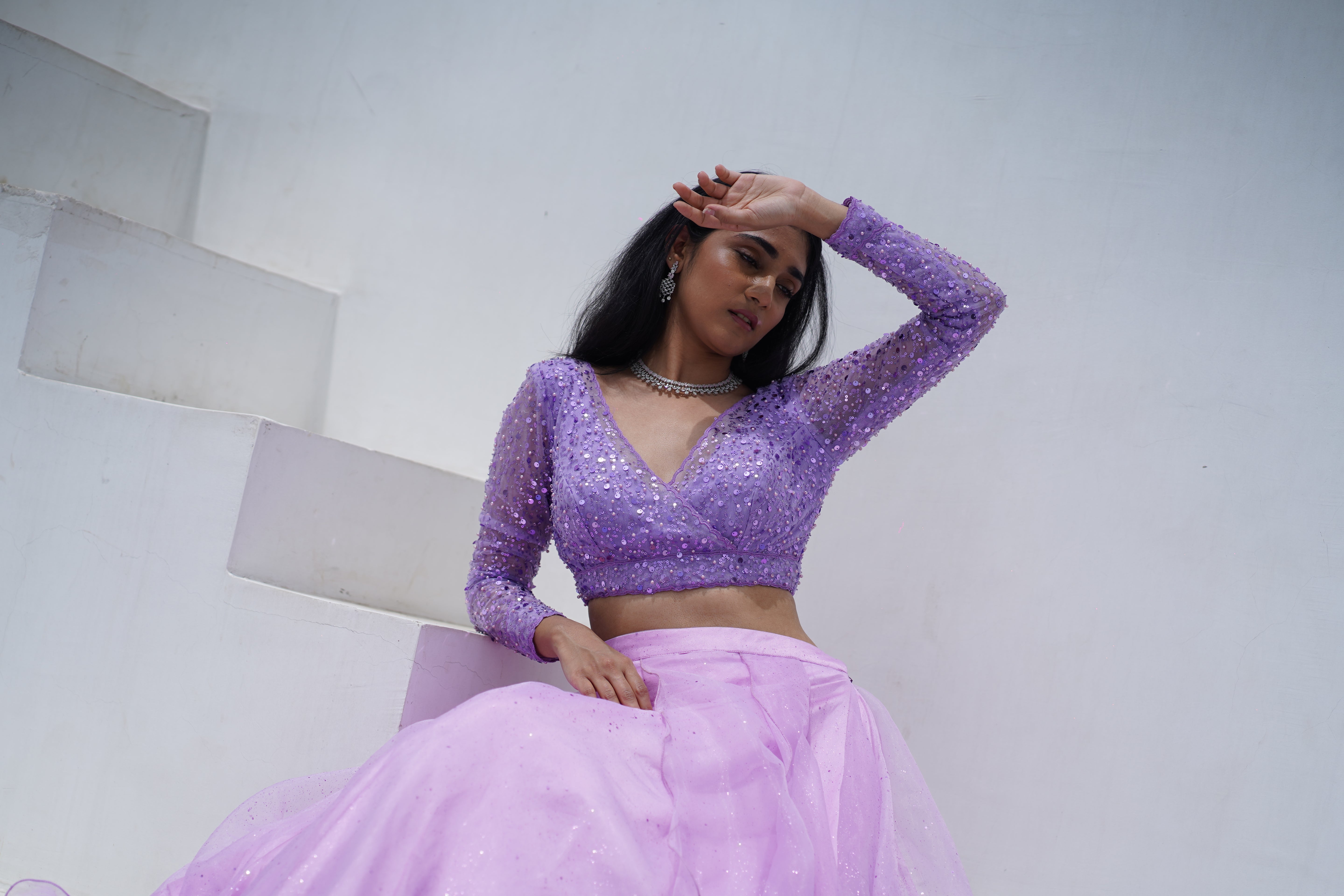 Lilac Skirt and Crop Top