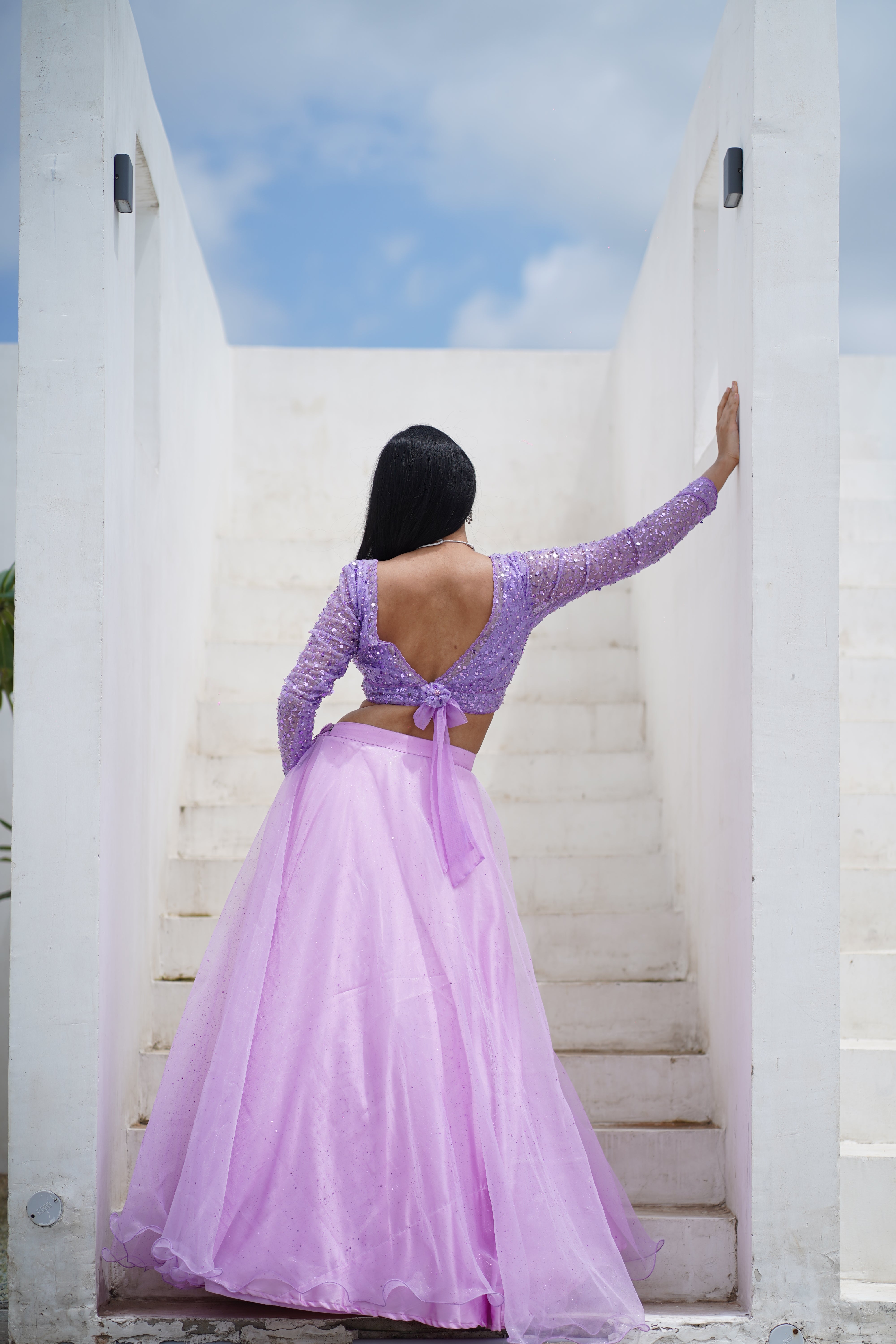 Lilac Skirt and Crop Top