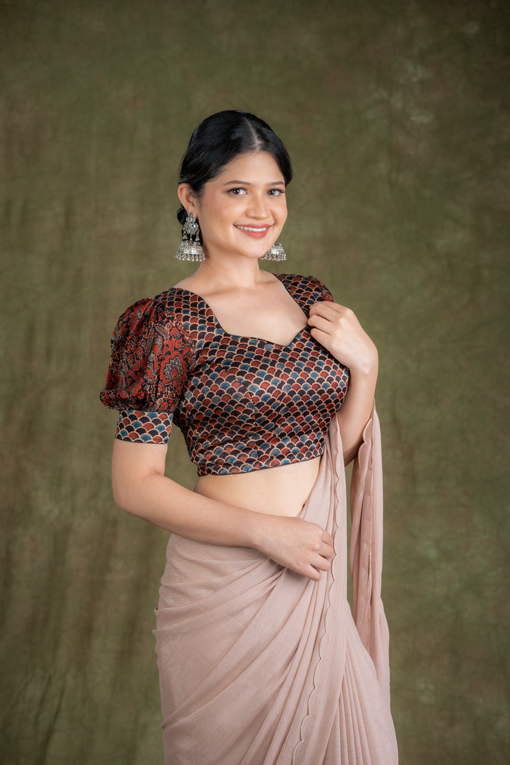 Printed Mashru Blouse