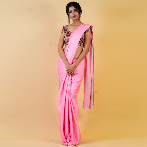 Pink Two Sided Saree