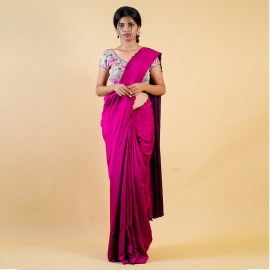 Wine Pink Two Sided Saree