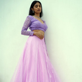 Lilac  Organza Skirt 